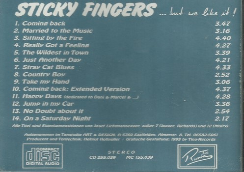 Sticky Fingers CD ...but we like it Back